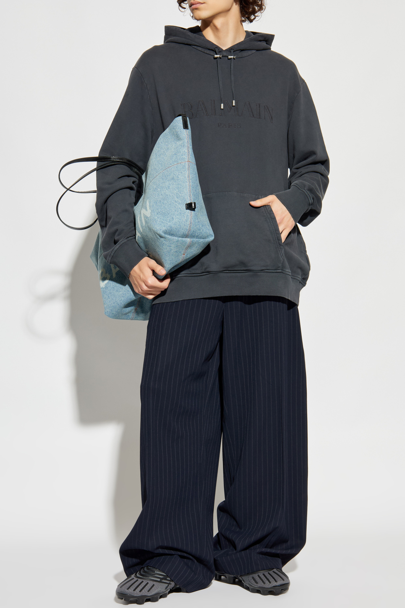 BALMAIN ロゴプリントリブヘムスウェットシャツ Balmain Sweatshirt with logo | Men's Clothing | Vitkac